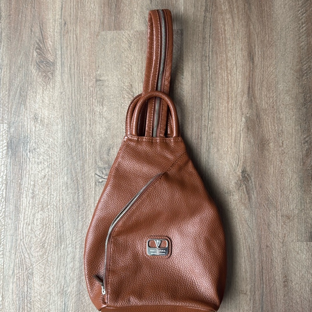 Valentina leather backpack purse